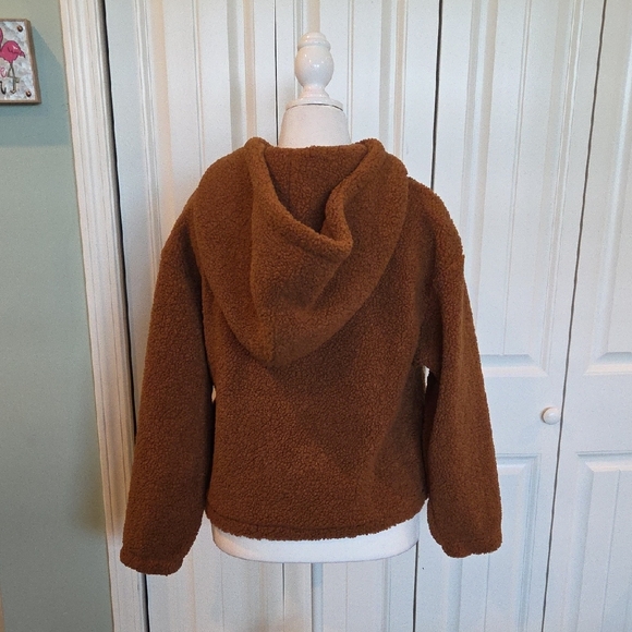 Carole Christian Cozy Fleece Pullover Hoodie - Brown Women's Size Small New - Picture 7 of 10